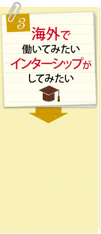 海外で働いてみたい・インターシシップがしてみたい